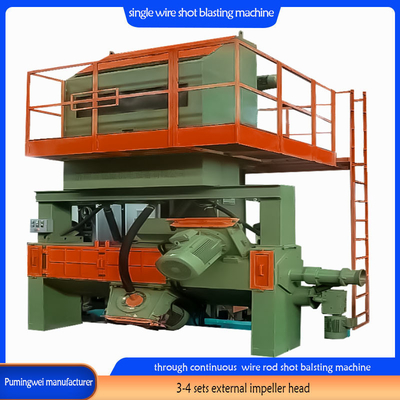 Niveau d'élimination de la rouille S2.5-3.0 Machine de soufflage par soufflage de fil continu pour aciers à ressorts