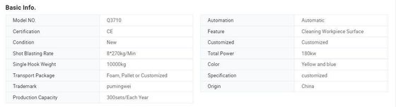 Machine de soufflage à crochet pour pièces moulées Un an Service après-vente et personnalisation