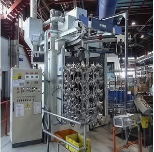 Machine de soufflage à tir à la chaîne de convoyeur à passage continu pour petits objets