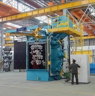 Machine de soufflage à tir à la chaîne de convoyeur à passage continu pour petits objets