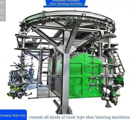 Machine de soufflage à tir à la chaîne de convoyeur à passage continu pour petits objets
