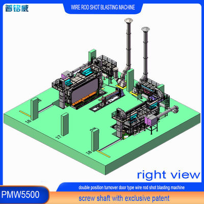 PMW5500 12,5*5,5*6,4 m Coût de dépollution 5 dollars Machine à souffler à la bobine de fil vert