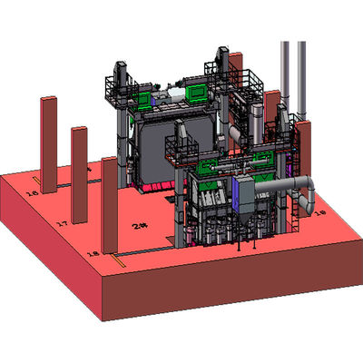 30kw/ensemble de double position de fil de fer à bobine de la machine de soufflage avec porte tournante PMW5500