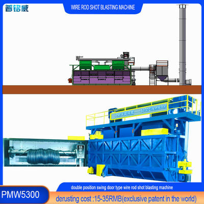 Machine de nettoyage à haute pureté de fil de fer à rouleaux de fil de fer à rouleaux de couleur verte