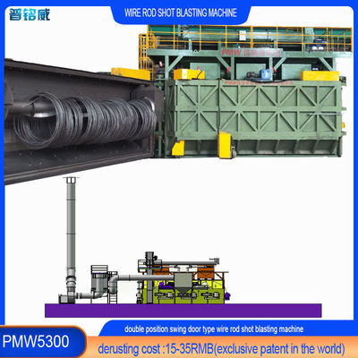 Pumingwei Blast Wheel Total Power Machine de désherbage de la surface du fil de 4 à 10 bobines par heure