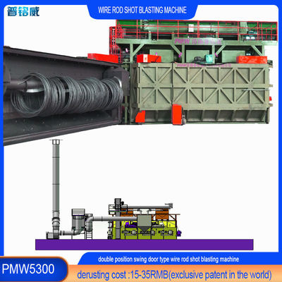 Pumingwei Blast Wheel Total Power Machine de désherbage de la surface du fil de 4 à 10 bobines par heure