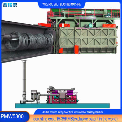 Pumingwei Blast Wheel Total Power Machine de désherbage de la surface du fil de 4 à 10 bobines par heure