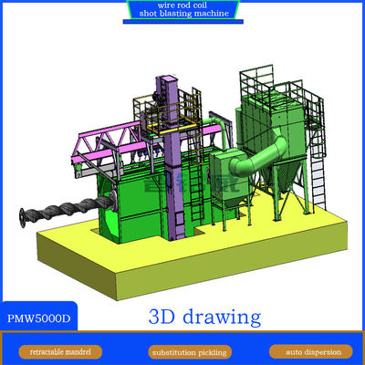 Machine de soufflage par soufflage à barres de fil à mandrille mobile rétractable suspendue à position unique