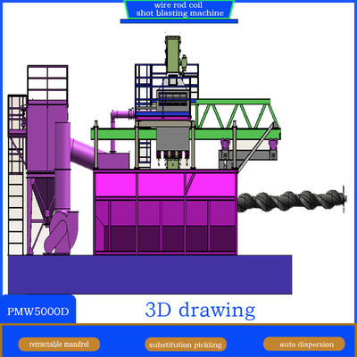 Machine de soufflage par tir de fil de fer 2-4 bobines par heure Production avec conception rétractable