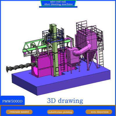 Machine de soufflage par tir de fil de fer 2-4 bobines par heure Production avec conception rétractable