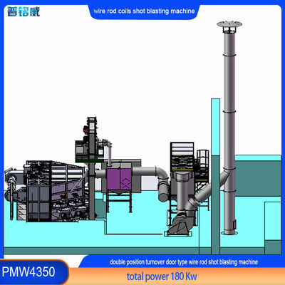 Machine de soufflage par tir de baril de fil avec une protection contre la rouille raisonnable et une disposition de roue de soufflage