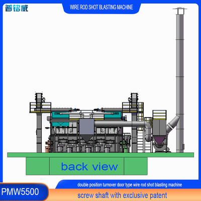 Machine de soufflage par soufflage à barres de fil en acier PMW5500 à porte oscillante avec fonctionnalités personnalisées