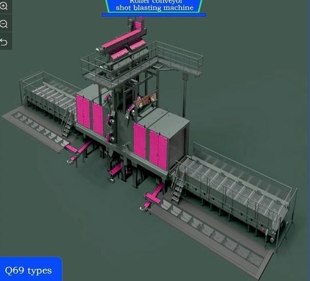 4*11kw Convection haute préchauffage convoyeur à rouleaux de tir de machine de soufflage personnalisée