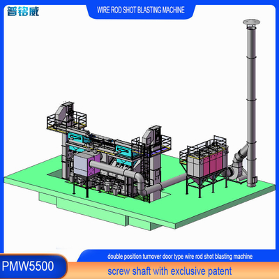 30kw/Set Puissance de la tête de l'impulseur Pmw 5500 Machine de soufflage à fil de fer 8 roues de soufflage