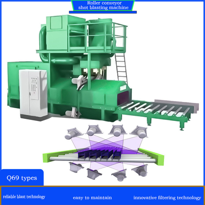 Machine de soufflage par tir à rouleaux pour l'élimination de la rouille et de l'échelle thermique à haute pureté
