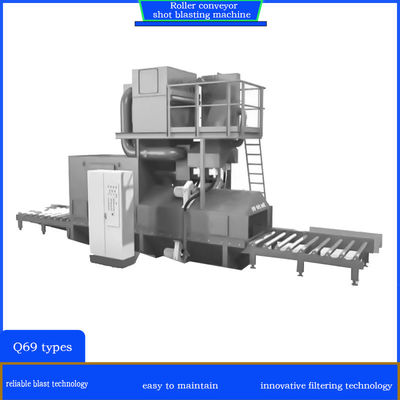 Machine de nettoyage de surface uniforme à rouleaux convoyeur à projectiles avec collecteur de poussière