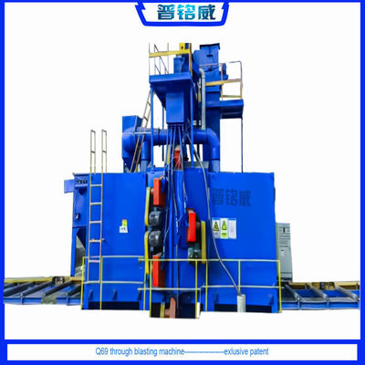 Machine de nettoyage de surface uniforme à rouleaux convoyeur à projectiles avec collecteur de poussière