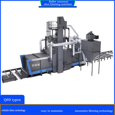 Machine de nettoyage par soufflage de rouleaux de convoyeur de série Q69 pour profils facile à utiliser