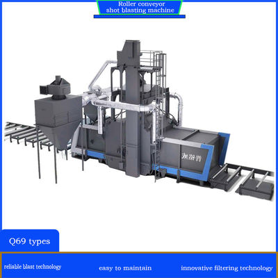 Machine de nettoyage par soufflage de rouleaux de convoyeur de série Q69 pour profils facile à utiliser