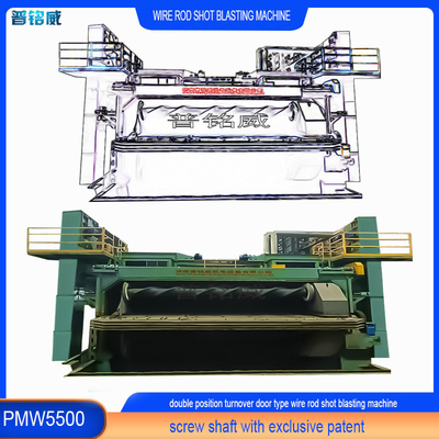 Machine de soufflage par tir pour la production de fil d'acier inoxydable 12,5*5,5*6,4m PMW 5500