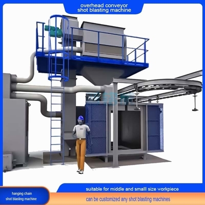Machine de soufflage par tir à la caténaire aérienne avec monorail à chaîne aérienne dégraissante