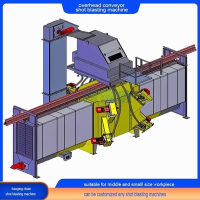 Machine de soufflage par tir à monorail à crochets multiples pour structures soudées