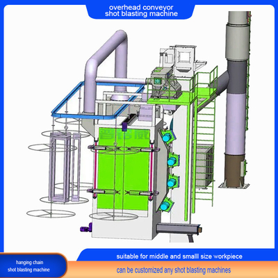 Machine de soufflage à crochets à monorail aérien avec technologie personnalisable en boucle fermée