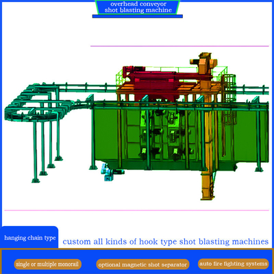 Machine de nettoyage par soufflage électrique à monture monorail avec plusieurs crochets