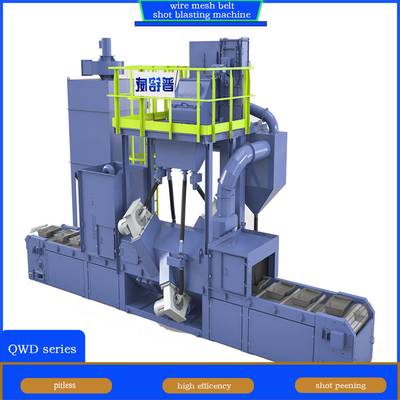 Machine de soufflage par tir à bande de convoyeur à treillis métallique avec pièces et performances en céramique
