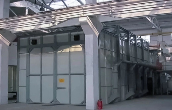 Le sable à combustible électrique dans une cabine spéciale avec une alternative de décapage non chimique