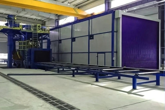 Le sable à combustible électrique dans une cabine spéciale avec une alternative de décapage non chimique