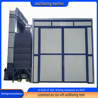 Machine de nettoyage de cabine de sablage sur mesure de grande taille de la série PMW fabriquée par Pumingwei