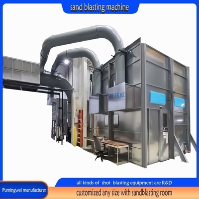 Personnalisation équipement de nettoyage à grande vitesse cabine de sablage avec plusieurs pièces