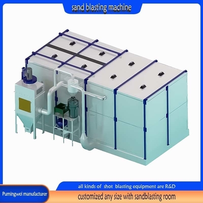 Équipement de cabine de sablage multicolore avancé pour les besoins de production personnalisés