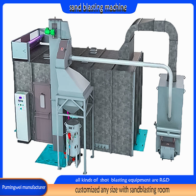 Salle de sablage de déblaiement et abordable avec disposition horizontale