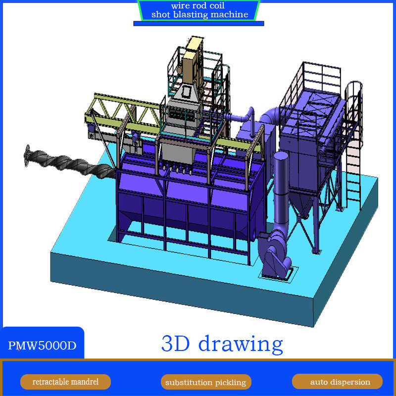 10 000 à 40 000 tonnes Capacité bobine de fil de fer à barres de fer machine de soufflage résistant à la rouille / à la corrosion