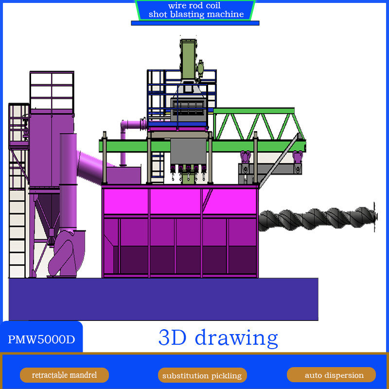 Machine de soufflage par tir de fil de fer 2-4 bobines par heure Production avec conception rétractable