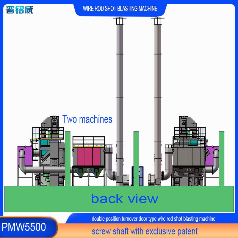 30kw/Set Puissance de la tête de l'impulseur Pmw 5500 Machine de soufflage à fil de fer 8 roues de soufflage