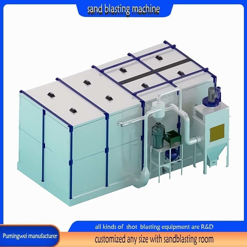 Équipement de cabine de sablage multicolore avancé pour les besoins de production personnalisés